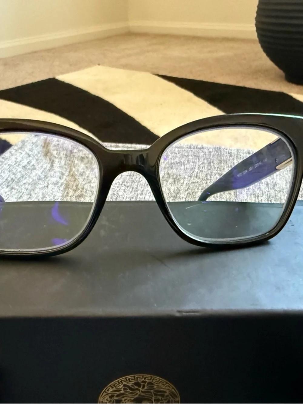 Women’s Versace Black Cat-Eye Optical Glasses - Picture 2 of 7